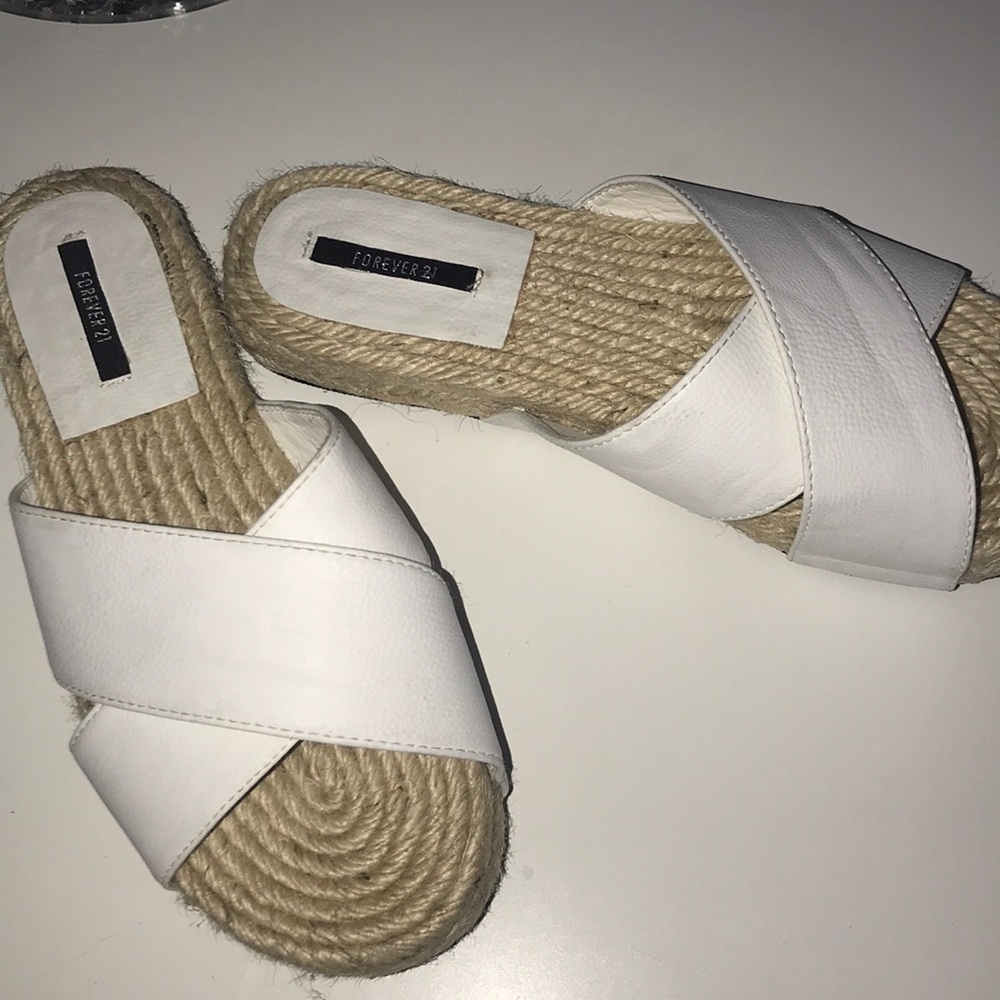 White sandals